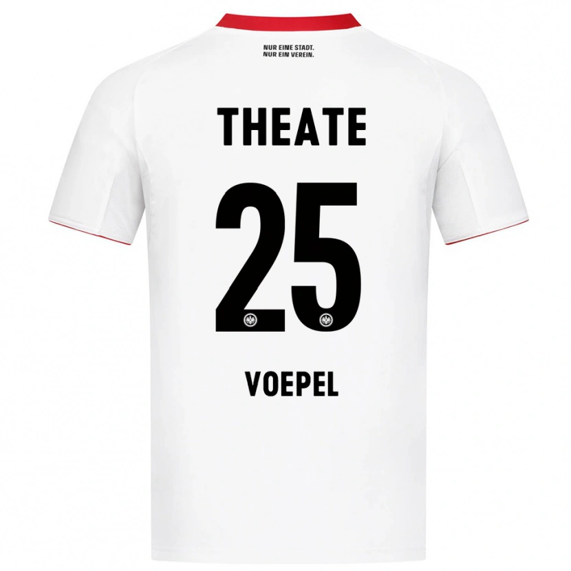 Danxen Homme Maillot Lukas Voepel #25 Blanc Rouge Tenues Extérieur 2025/26 T-Shirt