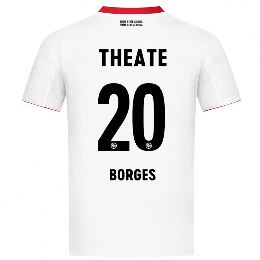 Danxen Homme Maillot Gustavo Borges #20 Blanc Rouge Tenues Extérieur 2025/26 T-Shirt