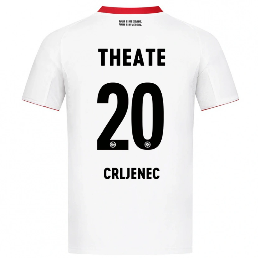 Danxen Homme Maillot Dominik Crljenec #20 Blanc Rouge Tenues Extérieur 2025/26 T-Shirt
