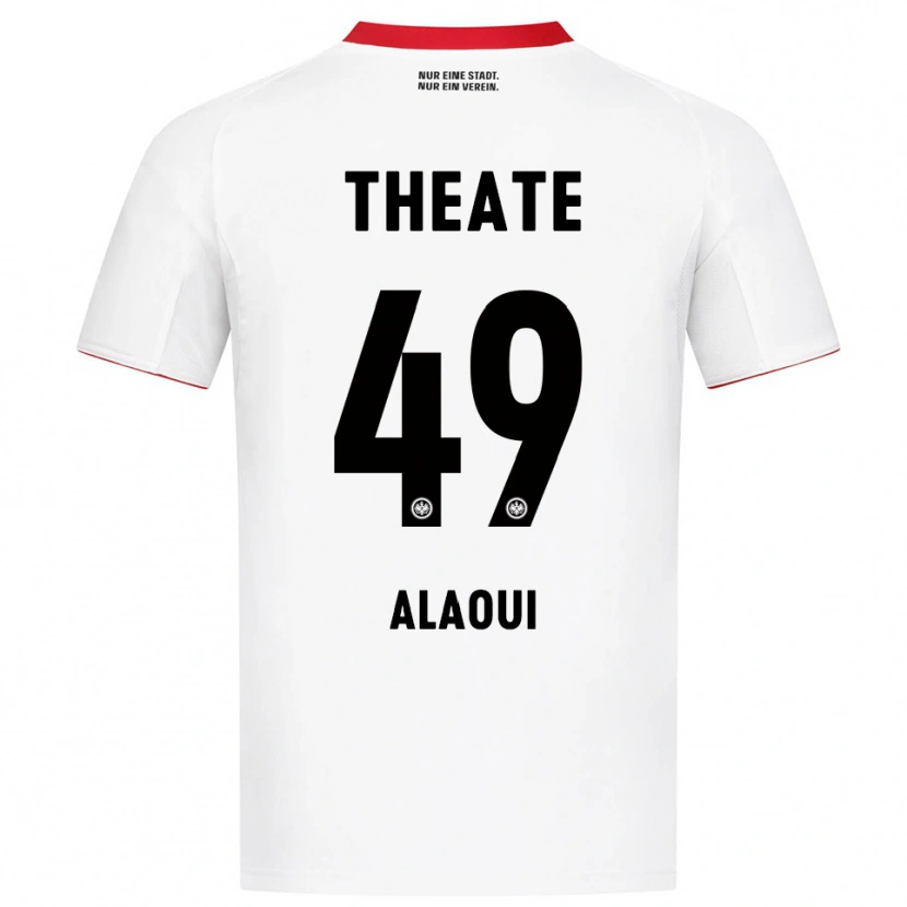 Danxen Homme Maillot Anas Alaoui #49 Blanc Rouge Tenues Extérieur 2025/26 T-Shirt