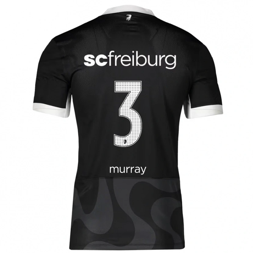 Danxen Homme Maillot Drew Murray #3 Noir Blanc Tenues Extérieur 2025/26 T-Shirt