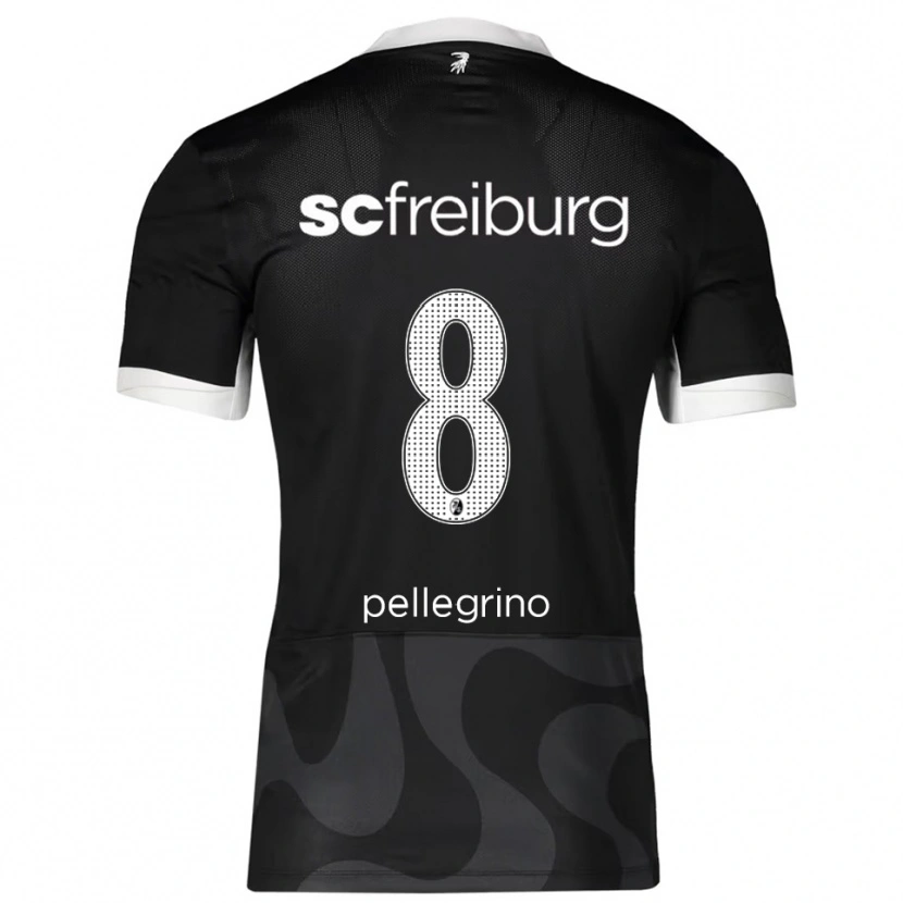 Danxen Homme Maillot Gabriel Pellegrino #8 Noir Blanc Tenues Extérieur 2025/26 T-Shirt