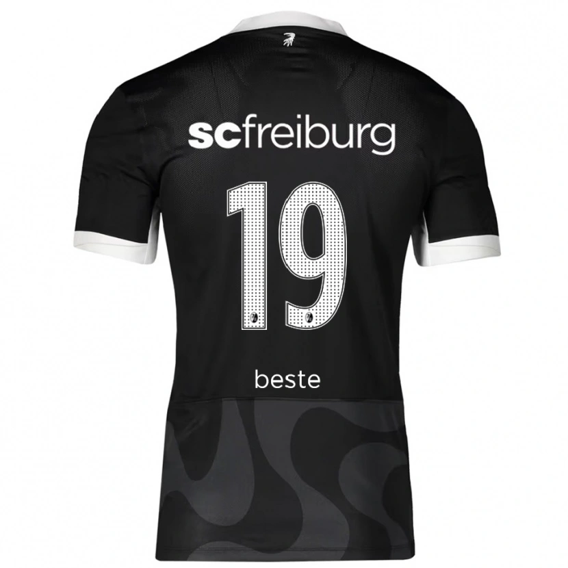 Danxen Homme Maillot Niklas Beste #19 Noir Blanc Tenues Extérieur 2025/26 T-Shirt