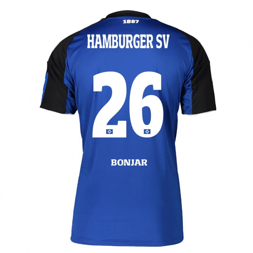 Danxen Homme Maillot Amir Bonjar #26 Bleu Noir Tenues Extérieur 2025/26 T-Shirt