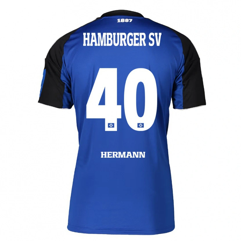 Danxen Homme Maillot Hannes Hermann #40 Bleu Noir Tenues Extérieur 2025/26 T-Shirt