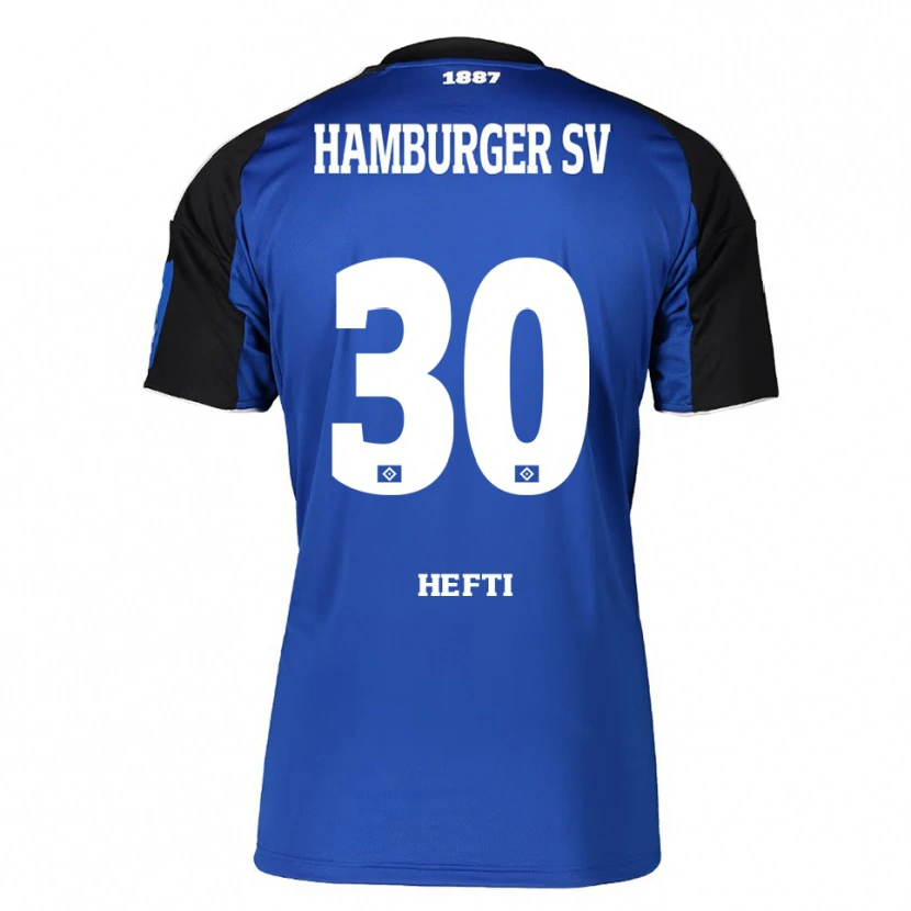 Danxen Homme Maillot Silvan Hefti #30 Bleu Noir Tenues Extérieur 2025/26 T-Shirt