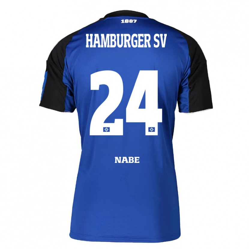 Danxen Homme Maillot Jamal Nabe #24 Bleu Noir Tenues Extérieur 2025/26 T-Shirt