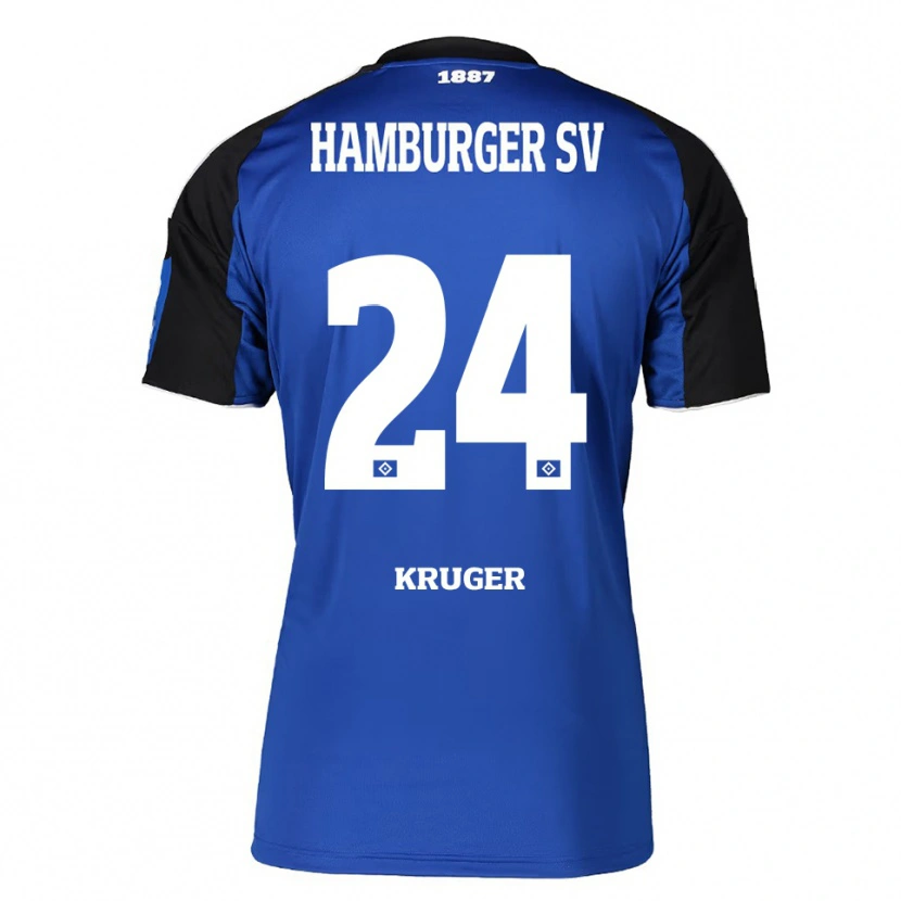 Danxen Homme Maillot Artur Krüger #24 Bleu Noir Tenues Extérieur 2025/26 T-Shirt