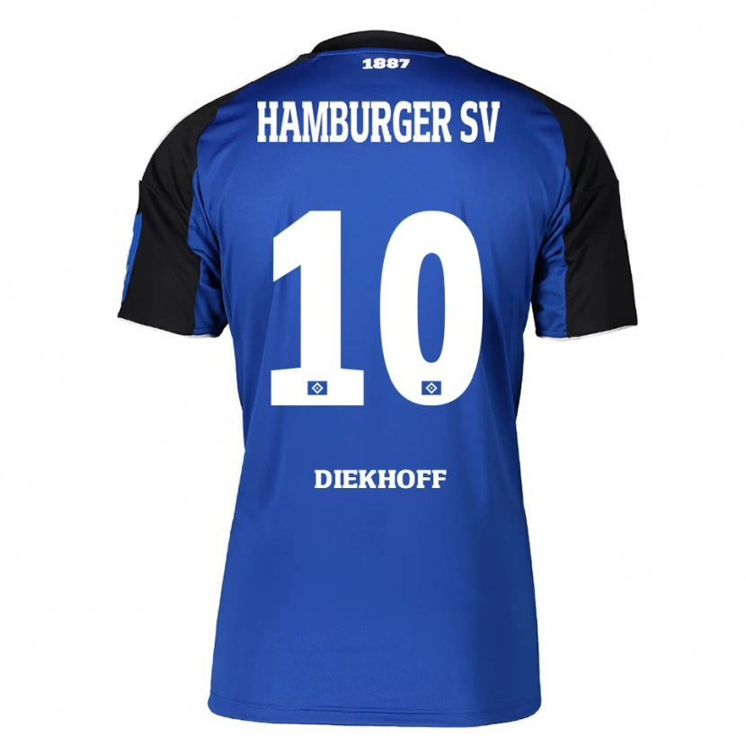 Danxen Homme Maillot Hannah Diekhoff #10 Bleu Noir Tenues Extérieur 2025/26 T-Shirt
