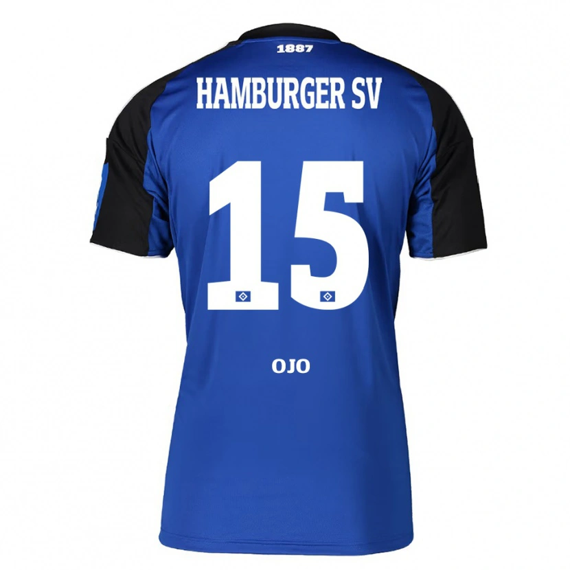 Danxen Homme Maillot Kelvin Ojo #15 Bleu Noir Tenues Extérieur 2025/26 T-Shirt