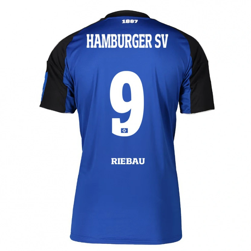 Danxen Homme Maillot Henry Riebau #9 Bleu Noir Tenues Extérieur 2025/26 T-Shirt
