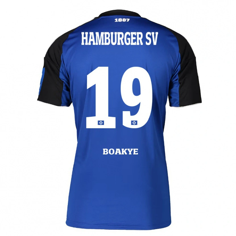Danxen Homme Maillot Jeremiah Boakye #19 Bleu Noir Tenues Extérieur 2025/26 T-Shirt