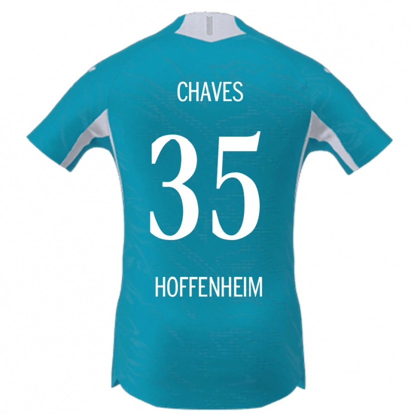 Danxen Homme Maillot Arthur Chaves #35 Bleu Ciel Tenues Extérieur 2025/26 T-Shirt