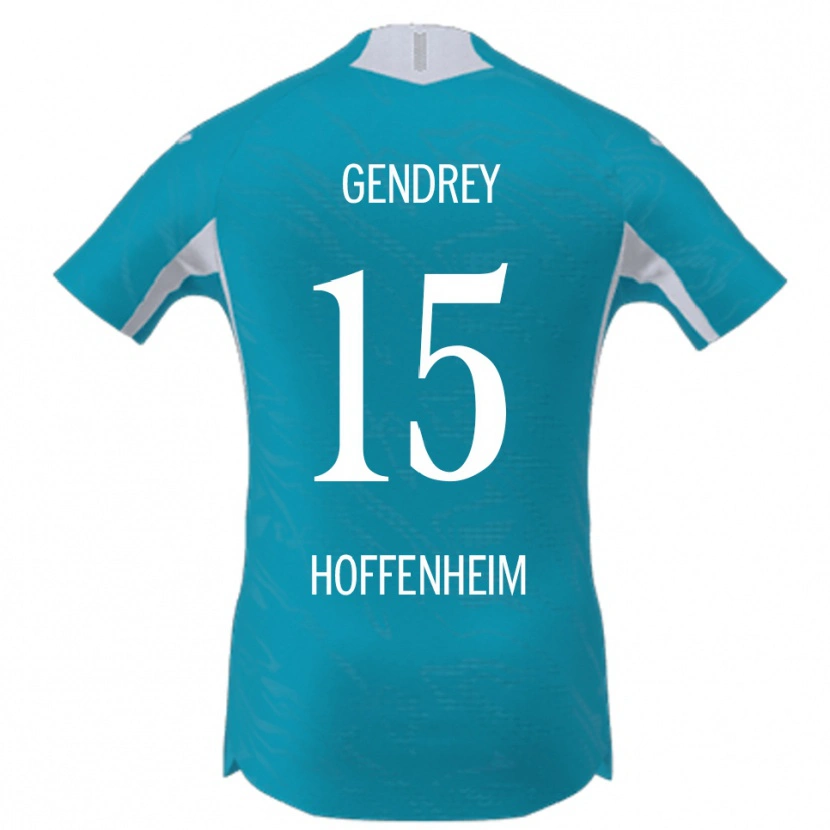 Danxen Homme Maillot Valentin Gendrey #15 Bleu Ciel Tenues Extérieur 2025/26 T-Shirt