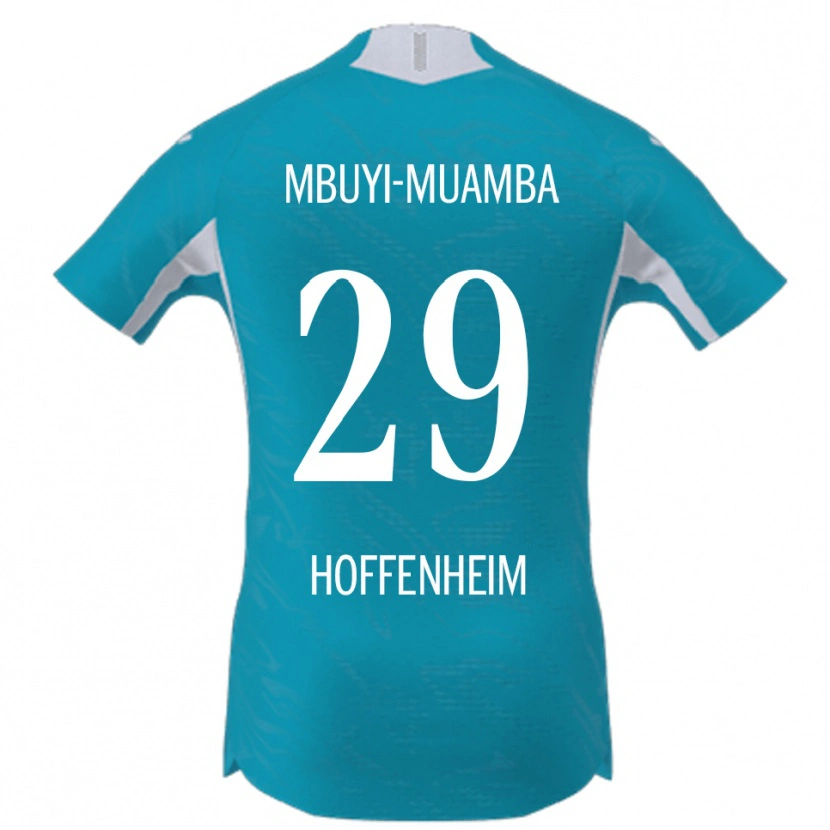 Danxen Homme Maillot Hubert Mbuyi-Muamba #29 Bleu Ciel Tenues Extérieur 2025/26 T-Shirt