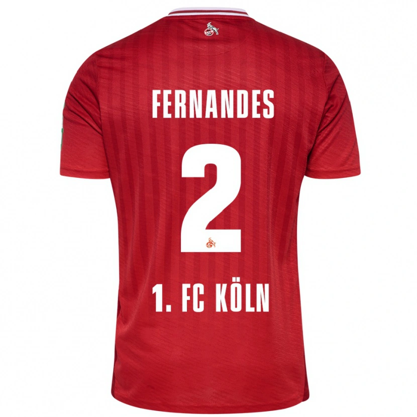 Danxen Homme Maillot Tyron Fernandes #2 Rouge Blanc Tenues Extérieur 2025/26 T-Shirt