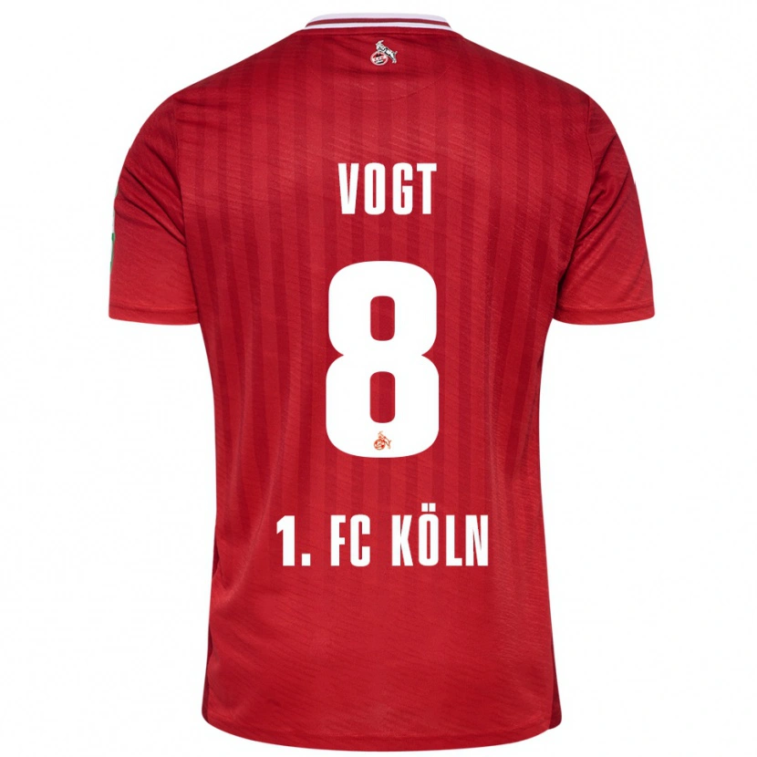 Danxen Homme Maillot Laura Vogt #8 Rouge Blanc Tenues Extérieur 2025/26 T-Shirt