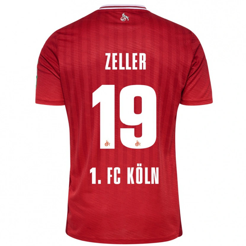 Danxen Homme Maillot Dóra Zeller #19 Rouge Blanc Tenues Extérieur 2025/26 T-Shirt