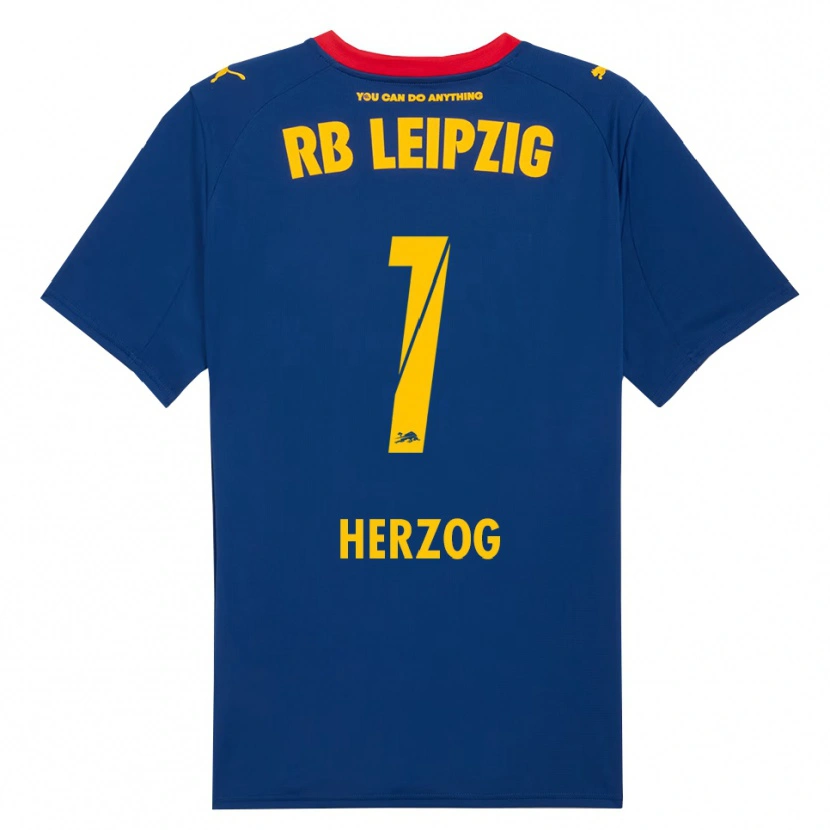 Danxen Homme Maillot Elvira Herzog #1 Marine Rouge Tenues Extérieur 2025/26 T-Shirt