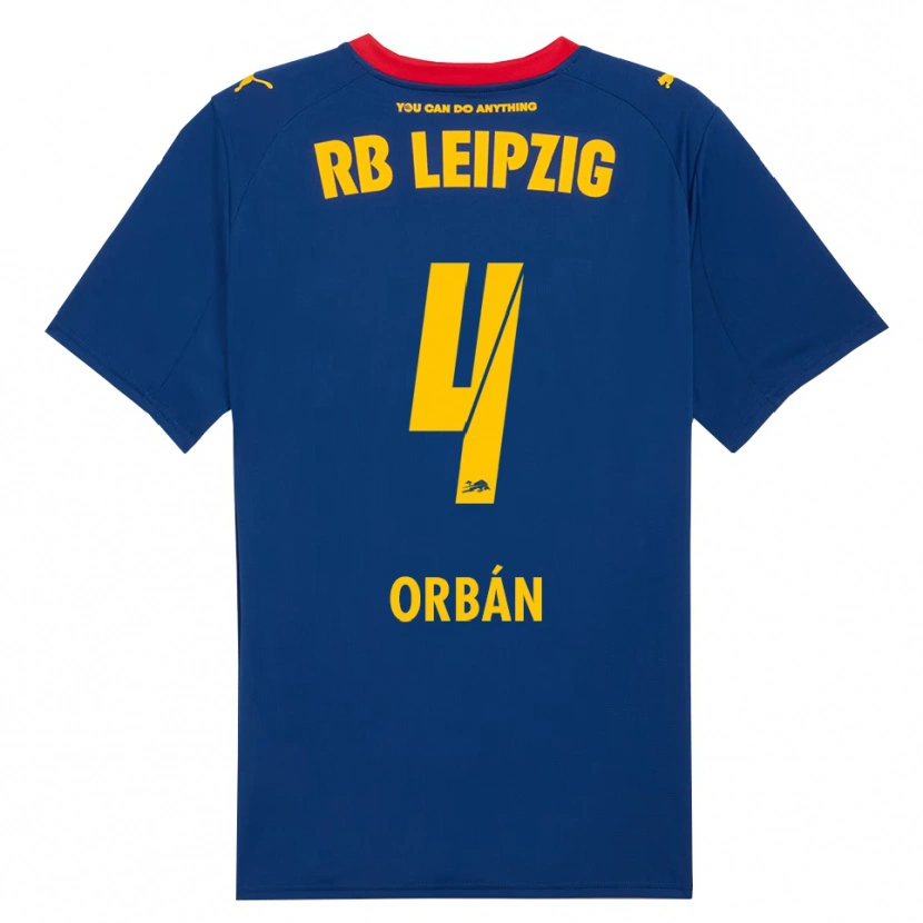 Danxen Homme Maillot Willi Orbán #4 Marine Rouge Tenues Extérieur 2025/26 T-Shirt