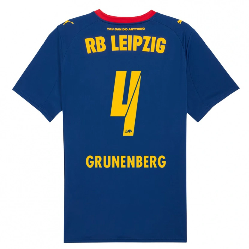 Danxen Homme Maillot Rucy Grunenberg #4 Marine Rouge Tenues Extérieur 2025/26 T-Shirt