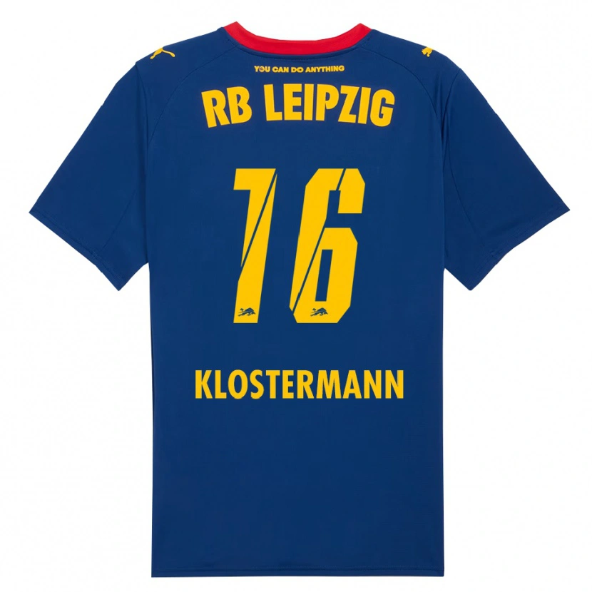 Danxen Homme Maillot Lukas Klostermann #16 Marine Rouge Tenues Extérieur 2025/26 T-Shirt