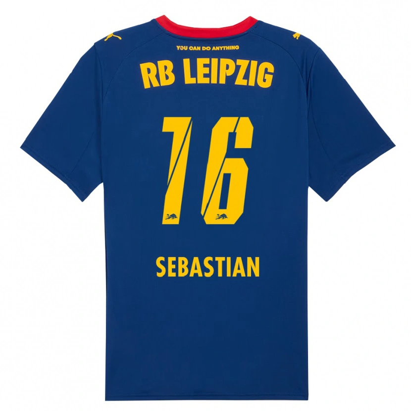 Danxen Homme Maillot Jordy Sebastian #16 Marine Rouge Tenues Extérieur 2025/26 T-Shirt