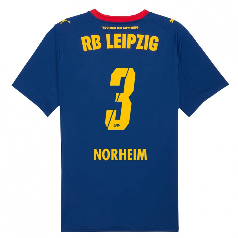 Danxen Homme Maillot Andrea Norheim #3 Marine Rouge Tenues Extérieur 2025/26 T-Shirt