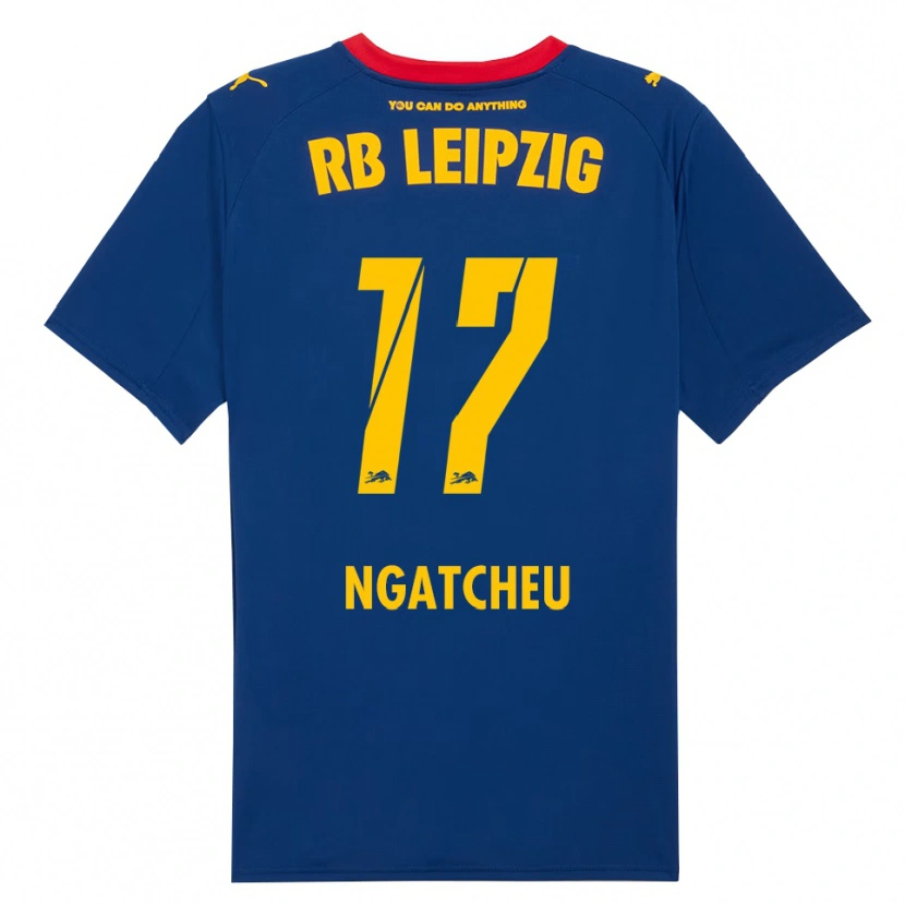 Danxen Homme Maillot Yohan Ngatcheu #17 Marine Rouge Tenues Extérieur 2025/26 T-Shirt