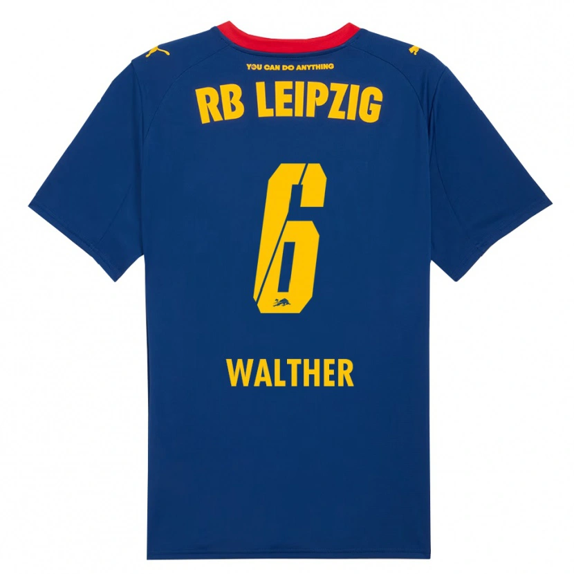 Danxen Homme Maillot Mika Walther #6 Marine Rouge Tenues Extérieur 2025/26 T-Shirt