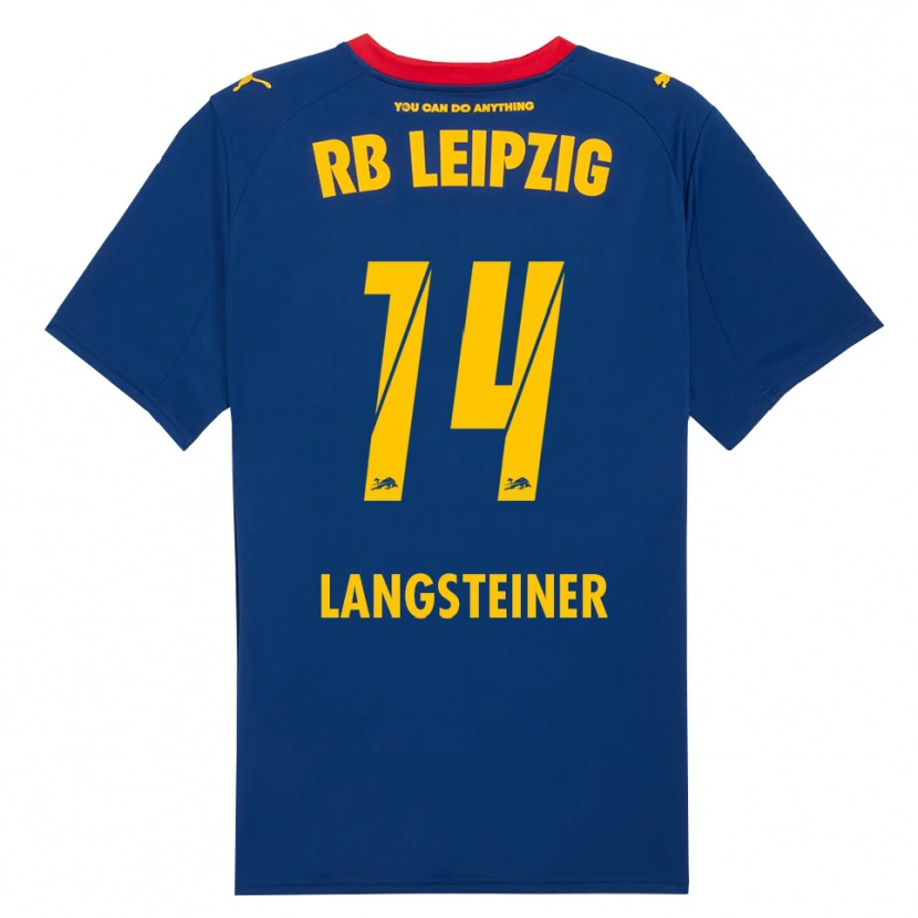 Danxen Homme Maillot Toni Langsteiner #14 Marine Rouge Tenues Extérieur 2025/26 T-Shirt
