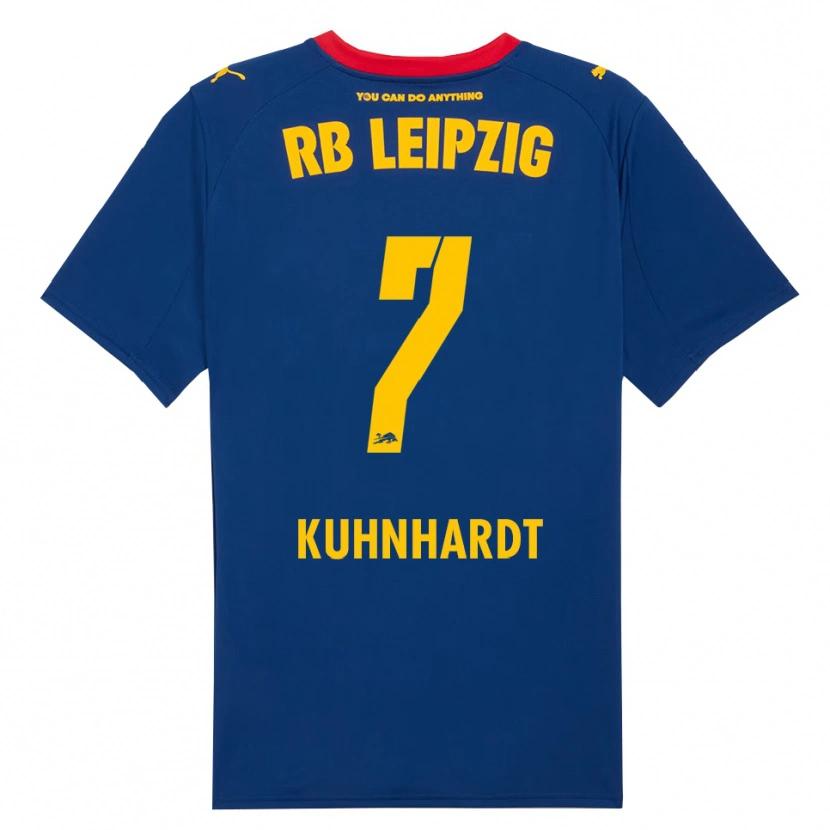 Danxen Homme Maillot Paul Kühnhardt #7 Marine Rouge Tenues Extérieur 2025/26 T-Shirt