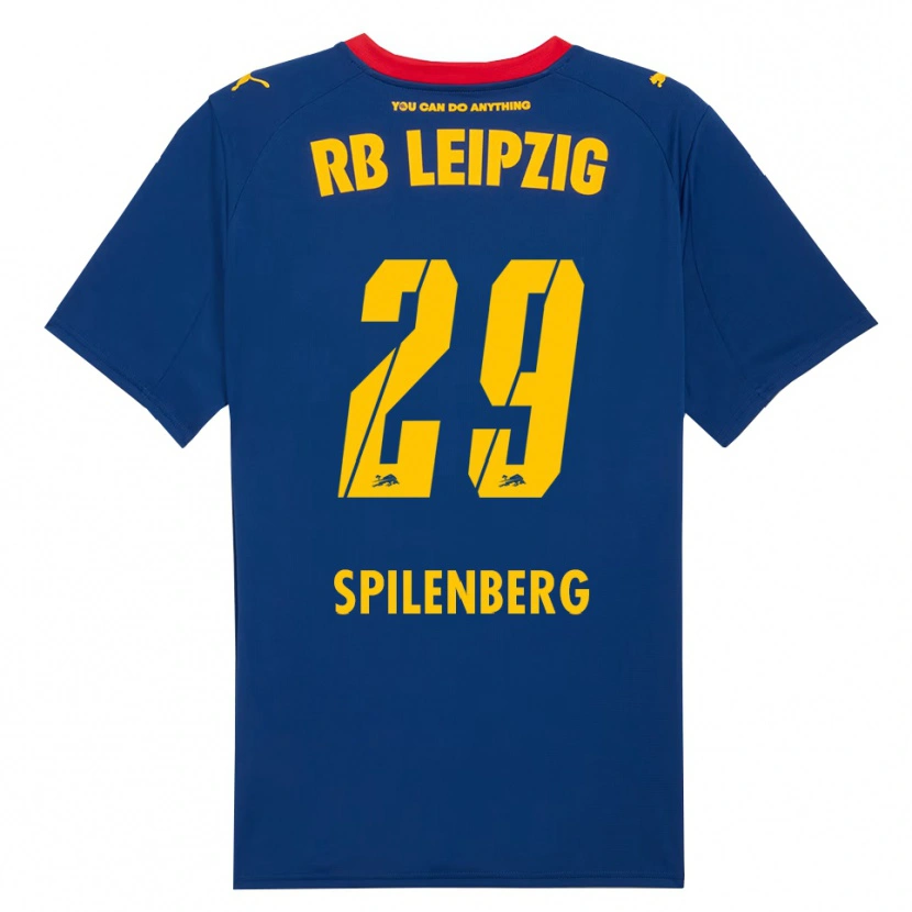 Danxen Homme Maillot Maja Spilenberg #29 Marine Rouge Tenues Extérieur 2025/26 T-Shirt