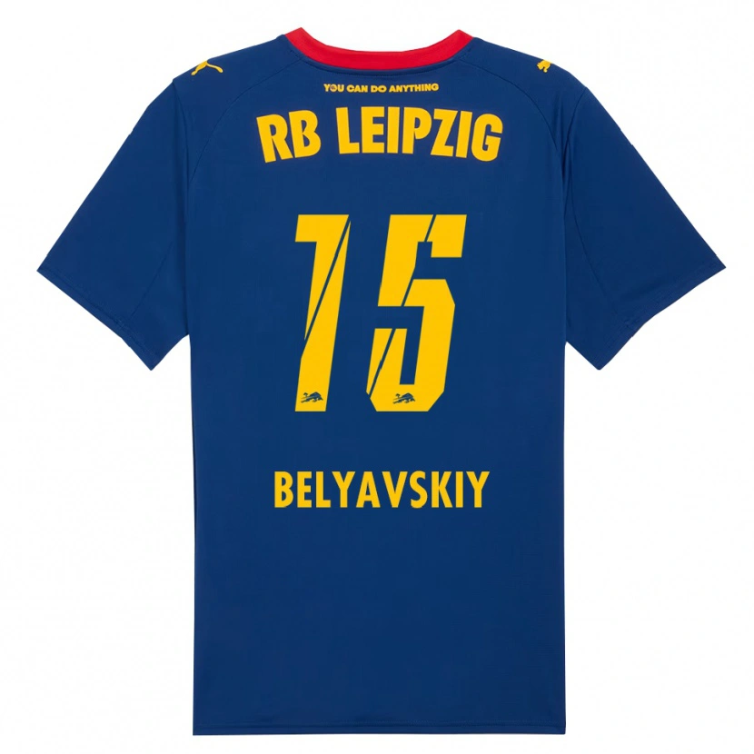 Danxen Homme Maillot David Belyavskiy #15 Marine Rouge Tenues Extérieur 2025/26 T-Shirt