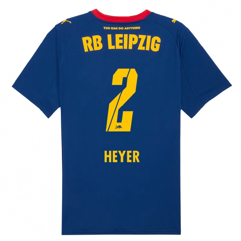 Danxen Homme Maillot Friedrich Heyer #2 Marine Rouge Tenues Extérieur 2025/26 T-Shirt