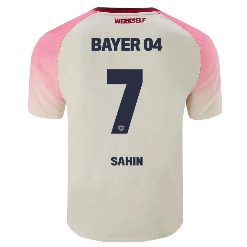 Danxen Homme Maillot Batuhan Sahin #7 Rose Blanc Cassé Tenues Extérieur 2025/26 T-Shirt