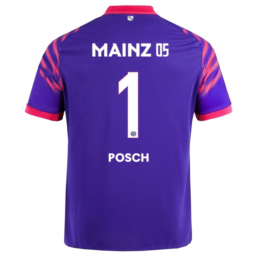 Danxen Homme Maillot Daniel Posch #1 Marine Rose Tenues Extérieur 2025/26 T-Shirt