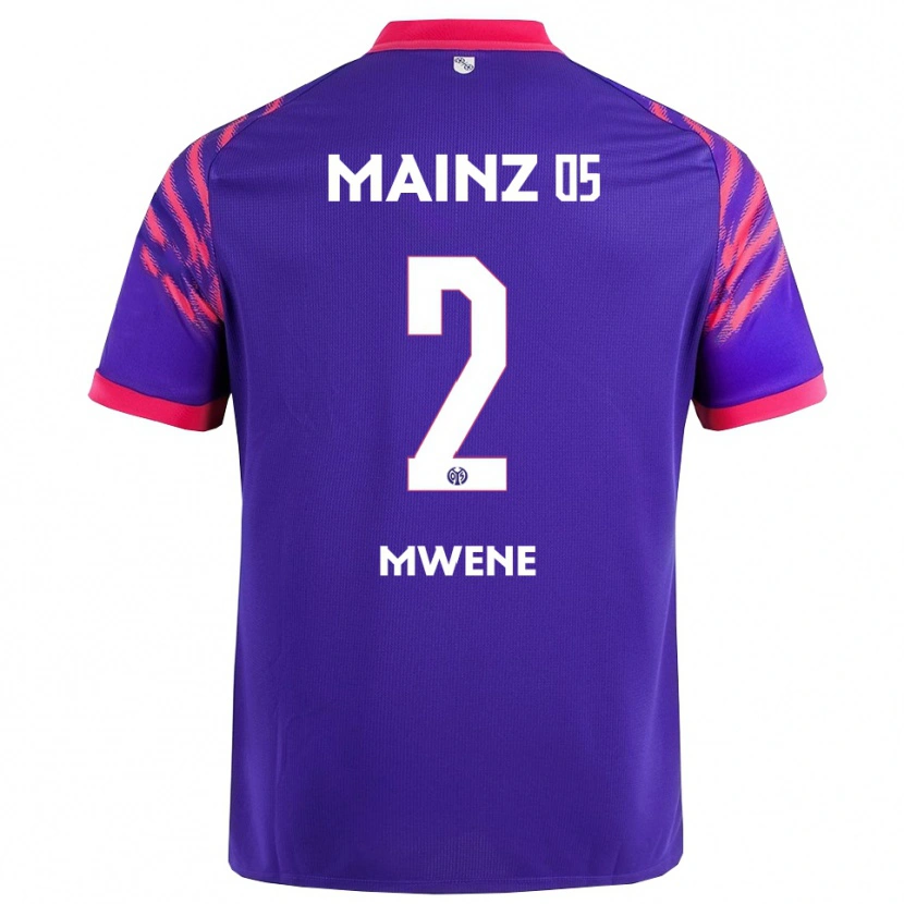 Danxen Homme Maillot Phillipp Mwene #2 Marine Rose Tenues Extérieur 2025/26 T-Shirt
