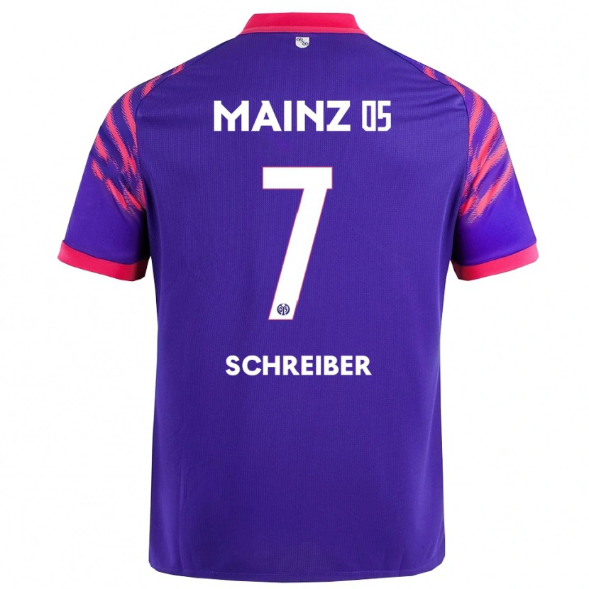 Danxen Homme Maillot Philipp Schreiber #7 Marine Rose Tenues Extérieur 2025/26 T-Shirt