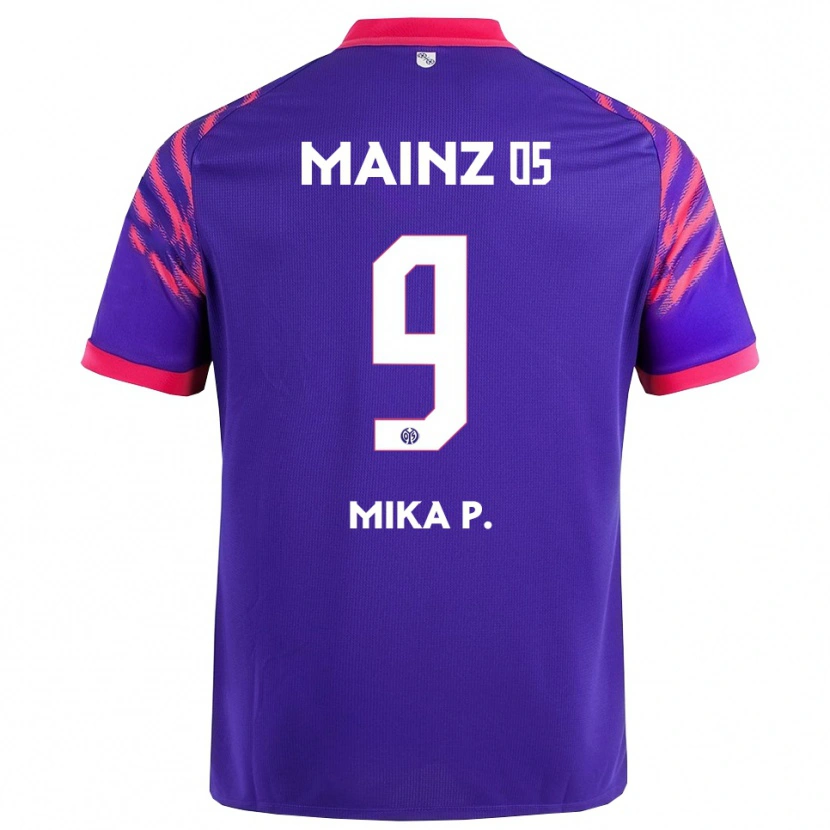Danxen Homme Maillot Mika Preßler #9 Marine Rose Tenues Extérieur 2025/26 T-Shirt