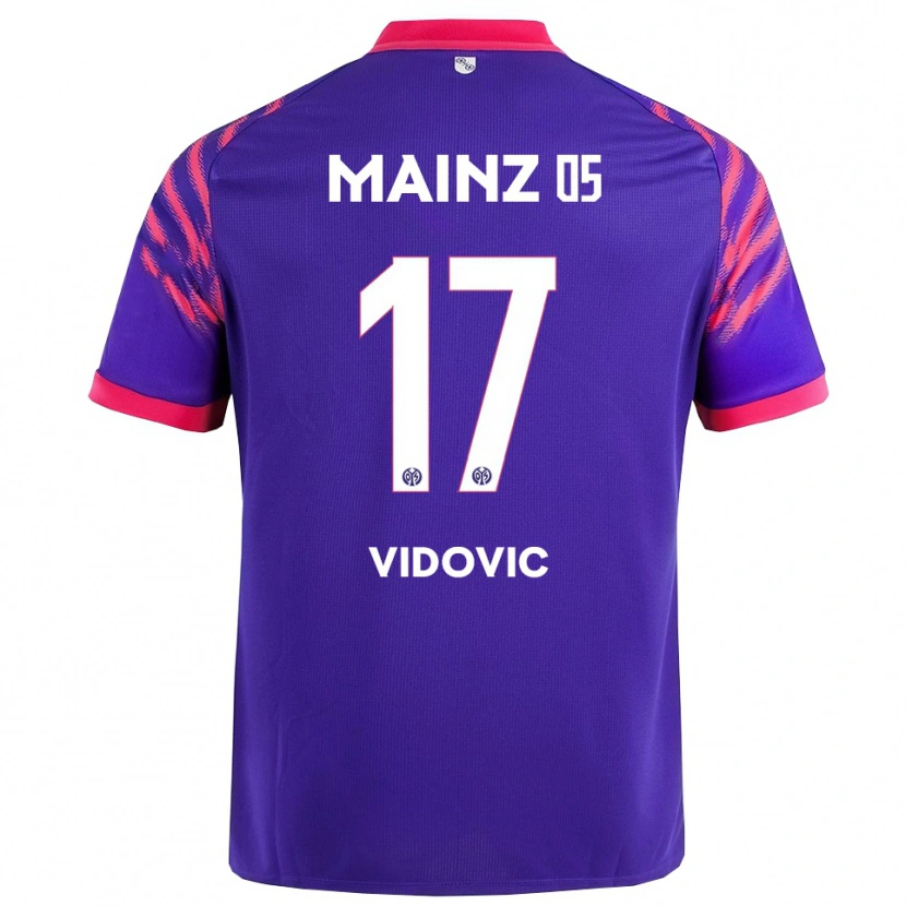 Danxen Homme Maillot Gabriel Vidovic #17 Marine Rose Tenues Extérieur 2025/26 T-Shirt