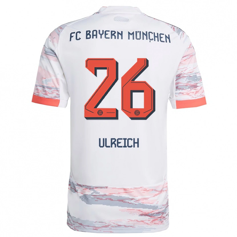 Danxen Homme Maillot Sven Ulreich #26 Blanc Gris Tenues Extérieur 2025/26 T-Shirt