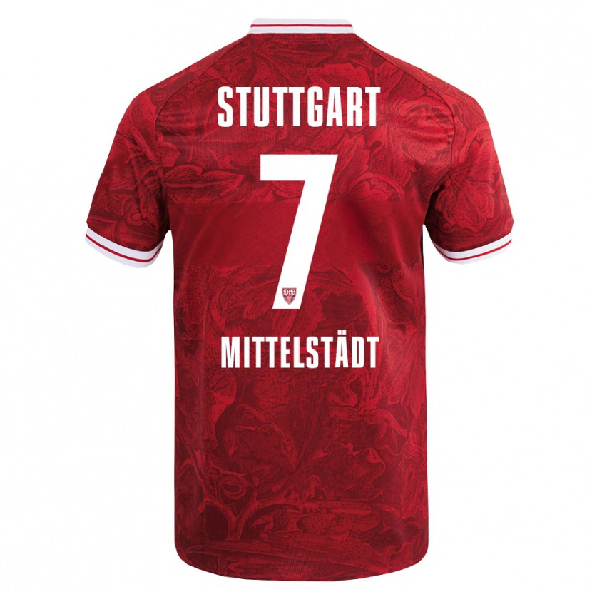 Danxen Homme Maillot Maximilian Mittelstädt #7 Rouge Noir Tenues Extérieur 2025/26 T-Shirt