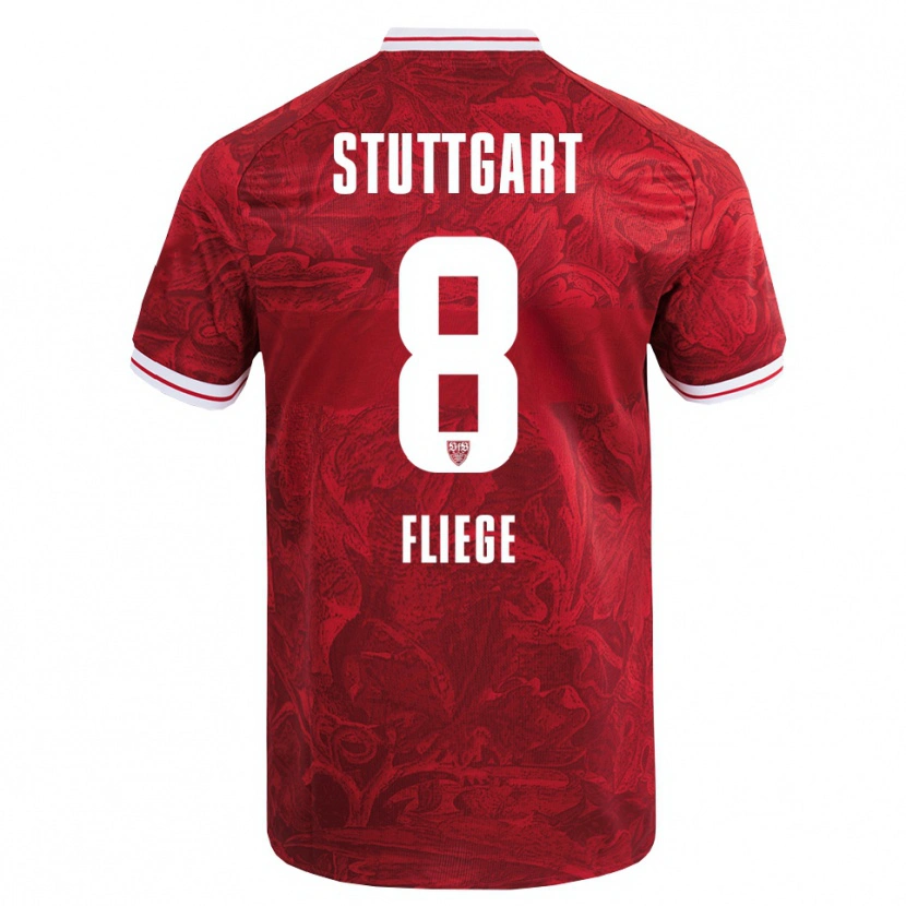 Danxen Homme Maillot Anna Fliege #8 Rouge Noir Tenues Extérieur 2025/26 T-Shirt