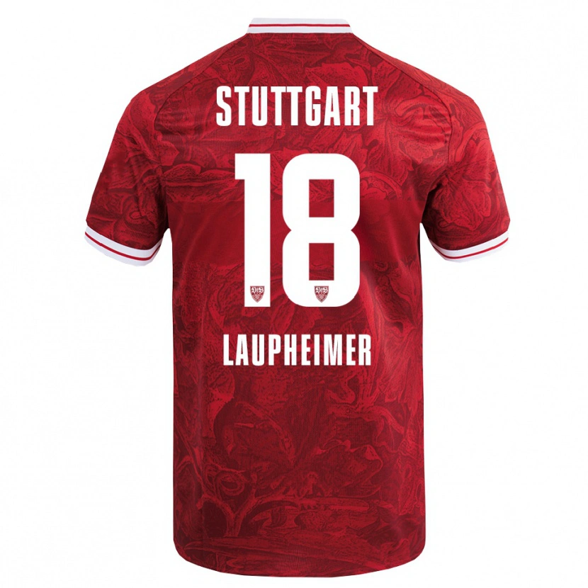 Danxen Homme Maillot Lukas Laupheimer #18 Rouge Noir Tenues Extérieur 2025/26 T-Shirt