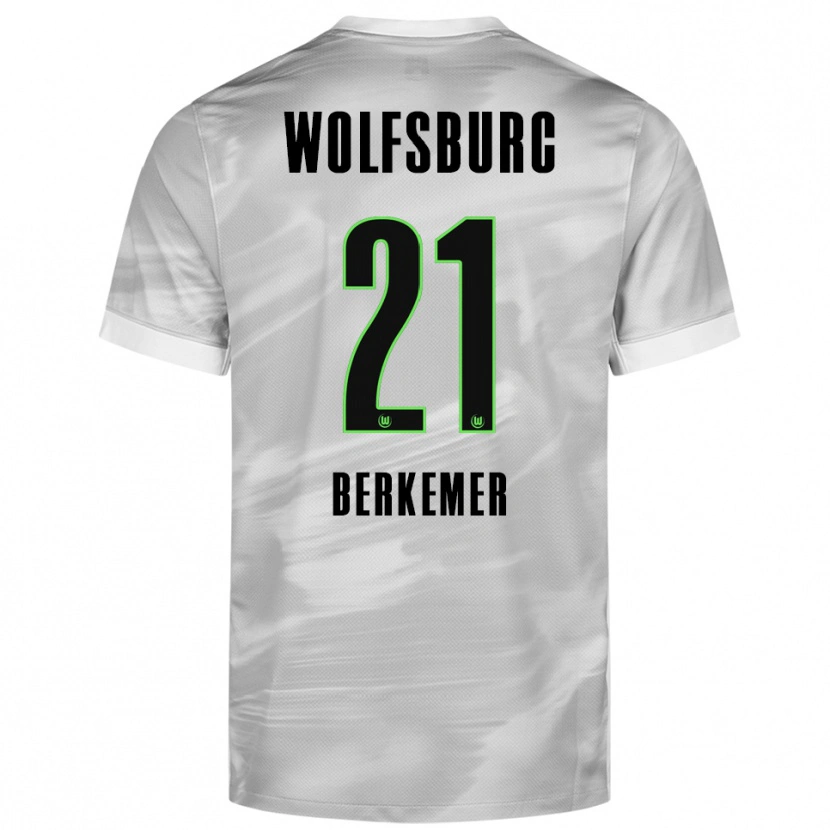 Danxen Homme Maillot Melvin Berkemer #21 Gris Blanc Tenues Extérieur 2025/26 T-Shirt