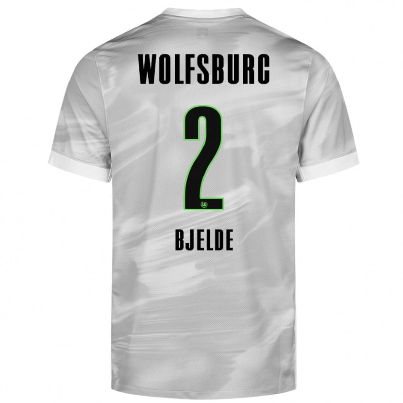 Danxen Homme Maillot Thea Bjelde #2 Gris Blanc Tenues Extérieur 2025/26 T-Shirt
