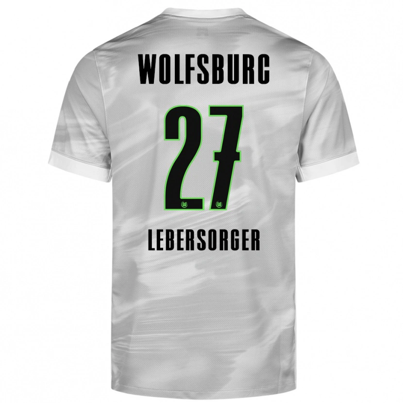 Danxen Homme Maillot Kevin Lebersorger #27 Gris Blanc Tenues Extérieur 2025/26 T-Shirt