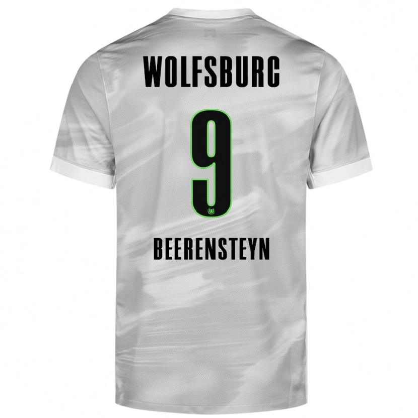 Danxen Homme Maillot Lineth Beerensteyn #9 Gris Blanc Tenues Extérieur 2025/26 T-Shirt