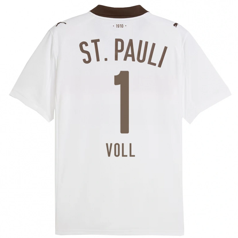 Danxen Homme Maillot Ben Voll #1 Blanc Rouge Tenues Extérieur 2025/26 T-Shirt